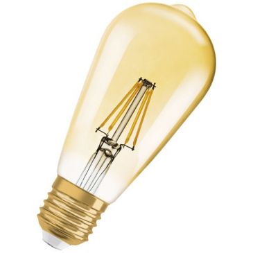 ampoules LED Edison Or Vintage 6.5 W E27 blanc chaud lot de 2