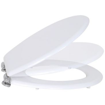 Abattant WC - MDF - charnières Zinc - frein de chute - easy clean - blanc 