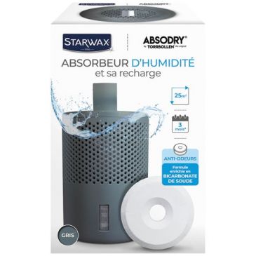 Absorbeur d'humidité gris + 1 tablette 500 g