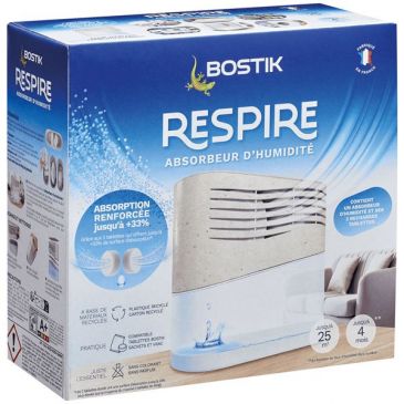 Absorbeur humidité respire 25m² + 2 recharges