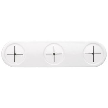 Accroche torchon 3 trous adhésif - blanc -162 x 43 x 22 mm