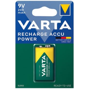 Pile rechargeable - Recharge Accu Power - 9V 200 mAh - Ready To Use - vert