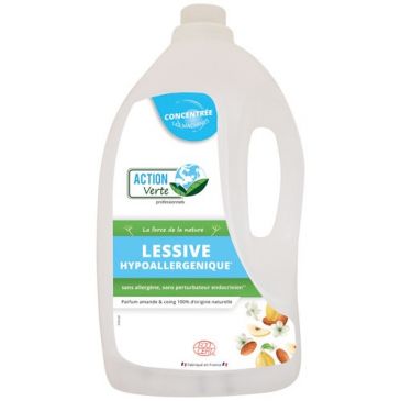 Action verte lessive liquide concentrée Ecocert amande 5 L
