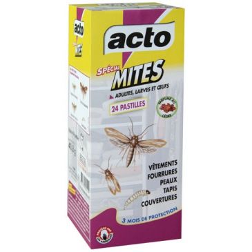 Acto 24 pastilles spécial mites textiles