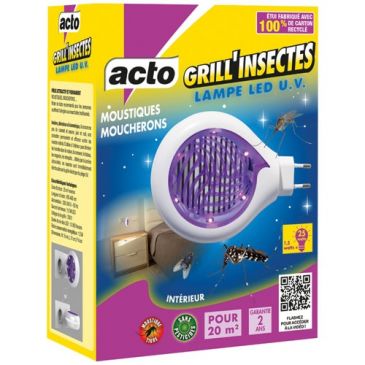 Grill' insectes lampe LED UV 20 m²