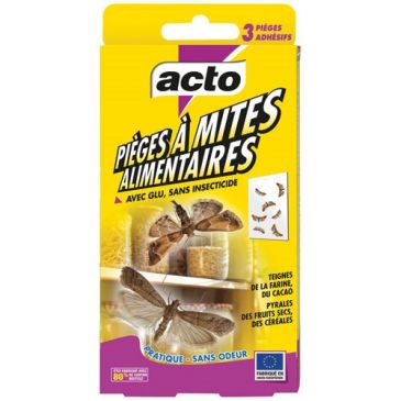 Piège à mites alimentaires - à glu - lot de 3 