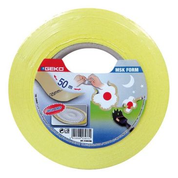 Adhésif de masquage crêpé courbes 25mmx50m
