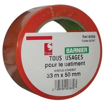 Ruban adhésif vinyle multiusages - orange - 33 m x 50 mm 