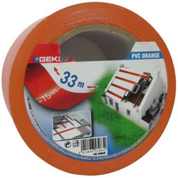 Adhésif PVC - 75 mm x 33 m - orange