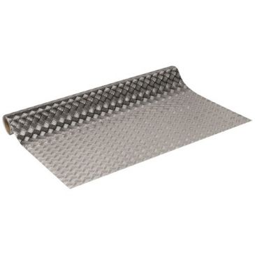 Adhésif - rouleau - 1.5 m x 45 cm -  effet metallic riffel argent
