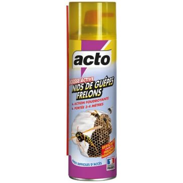 Aérosol mousse active nids de guêpes frelons 500 ml
