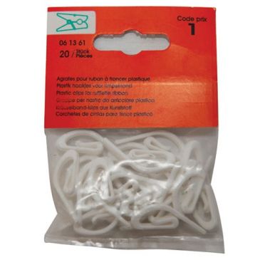 Agrafe escargot plastique blanc sc