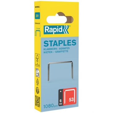 Agrafes N°53 / 6 mm - Boîte de 1080