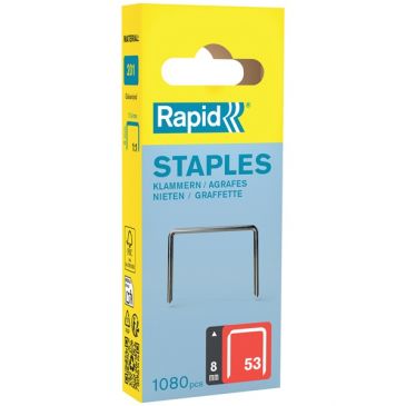 Agrafes N°53 / 8 mm - Boîte de 1080