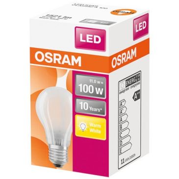 Ampoule Led dépolie de 11 W équivalent 100 W E27 Chaud