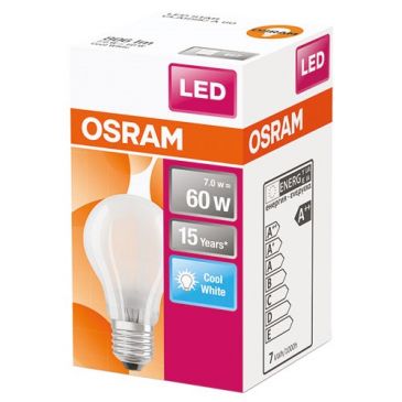 Ampoule led standard verre depoli 6.5W E27 froid