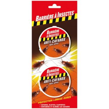 Anti cafards cloportes boîte appât 2x3g