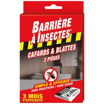Anti cafards piège collant étui de 2 pièges