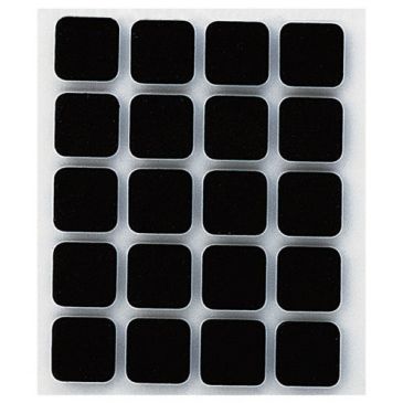 Patin anti-dérapant adhésif - noir - 17 x 17 mm - lot de 20