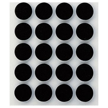 Patin anti-dérapant adhésif - noir - 17 mm - lot de 20