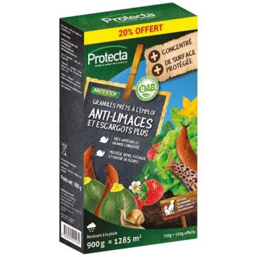 Anti-limaces et escargots plus granulés 750 g + 20 % offert
