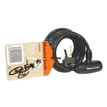 Câble antivol  à clé 1.8 m x 8 mm 2 clés noir