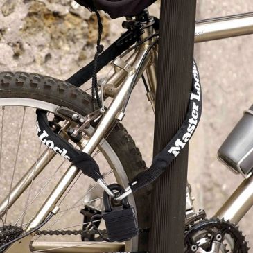Antivol chaîne - à cadenas 40 mm  - 90 cm x 6 mm - noir