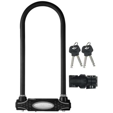 Antivol en U - à clé - anse 28 cm x 13 mm - noir