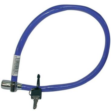 Câble antivol - rigide - à clé - 55 cm x 6 mm - coloris assortis