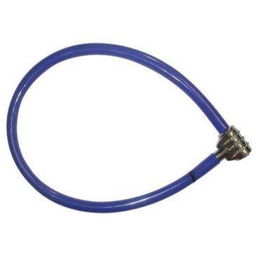 Câble antivol - rigide - à combinaison - 3 chiffres - 55 cm x 6 mm - colori
