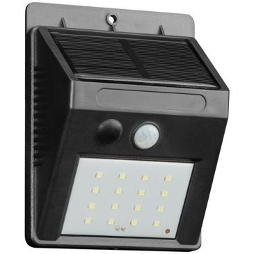 Applique murale - solaire - 270 lm - détecteur de mouvement - IP44 - noir 