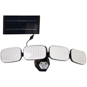 Applique murale - solaire - 750 lm - détecteur de mouvement - IP44 - noir