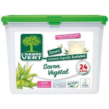 Arbre vert doses lessive liquide x24