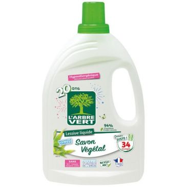 Arbre vert lessive savon végétal hypoallergénique