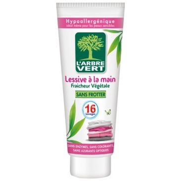 Arbre vert tube lessive main 16 lavage