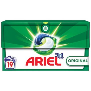 Ariel pods lessive 3-en-1 original x 19