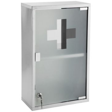 Armoire pharmacie Genoa métal chromé brossé 50x30x15cm