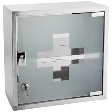 Armoire pharmacie Roma métal chromé brossé 30x30x15