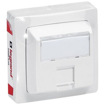 Prise  - RJ45 - CAT5E FTP - complet - en saillie - blanc 