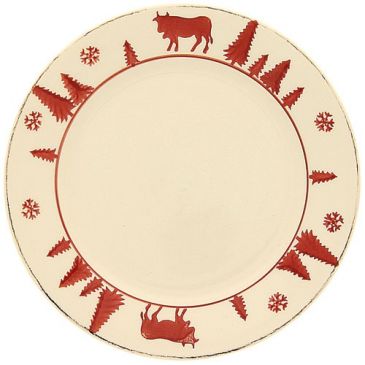 Assiette dessert 21.5 cm - Vache rouge
