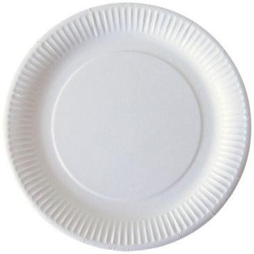 Assiette jetable carton blanc 23 cm - Lot de 50