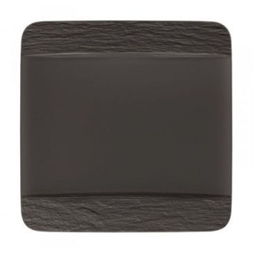 Assiette plate carré 28 cm noir - Manufacture Rock 