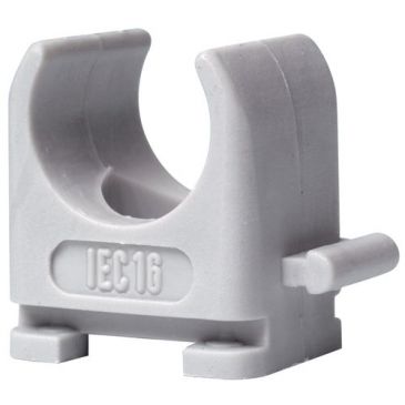 Attache ronde - avec pointe - D.16 mm - lot de 50 - gris