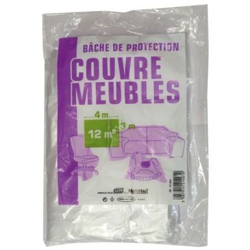 Bâche de protection couvre-meubles - 3x4 m