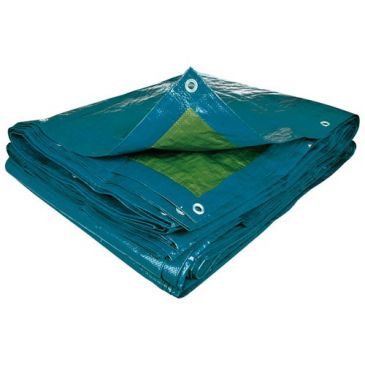 Bâche éco multiusage 70 g/m² 2 x 3 m  bleu/vert 