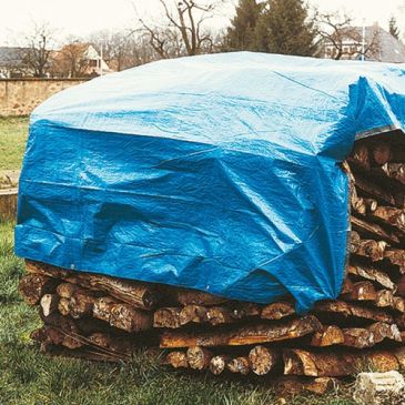 Bâche à bois  standard 60 gr/m² 1.50 x 6 m  bleu