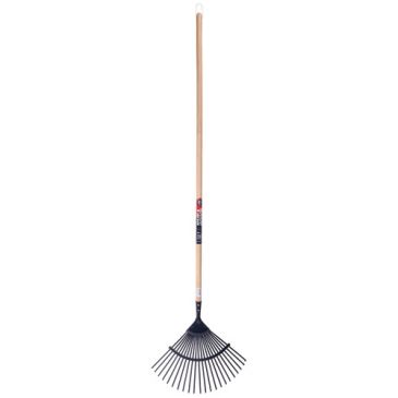 Balai à gazon fil plat 22 dents manche hêtre 130cm