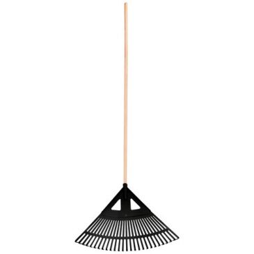 Balai à gazon plastique manche bois 130 cm