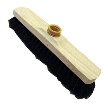 Balai droit 30cm bois brut crin noir s45 + à douille écolo