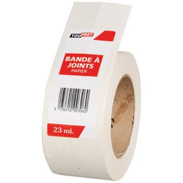 Bande à joint papier pour plaques de plâtre 5cm 23m
